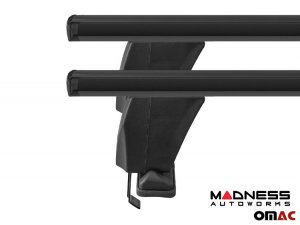 FIAT 500L Roof Rack Cross Bars - Smooth Roof - Black 